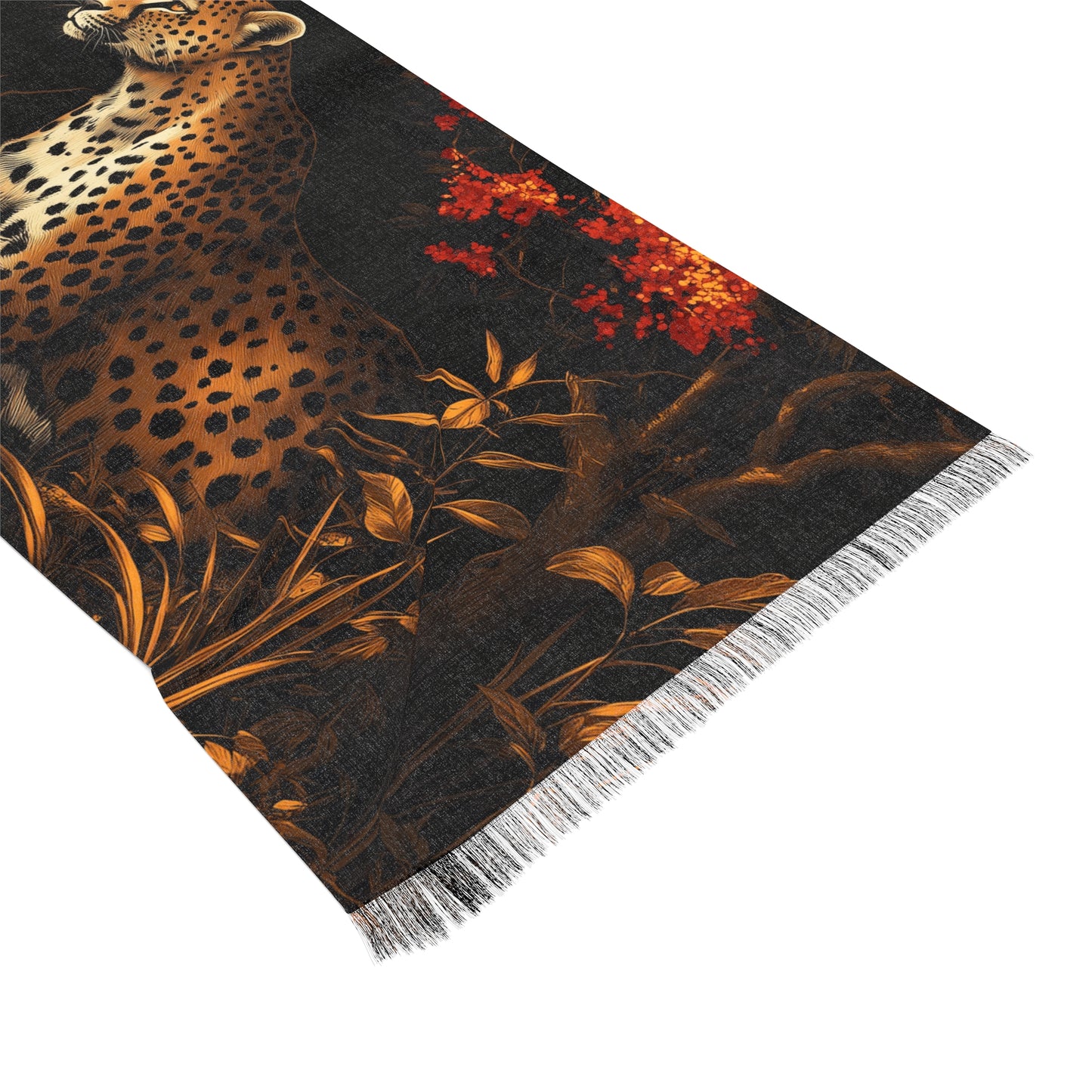 Leopard-Print Light Scarf | Lightweight Summer Fashion Accessory | Wildlife Lover Gift, Boho Style Outfit, Nature-Inspired Wrap