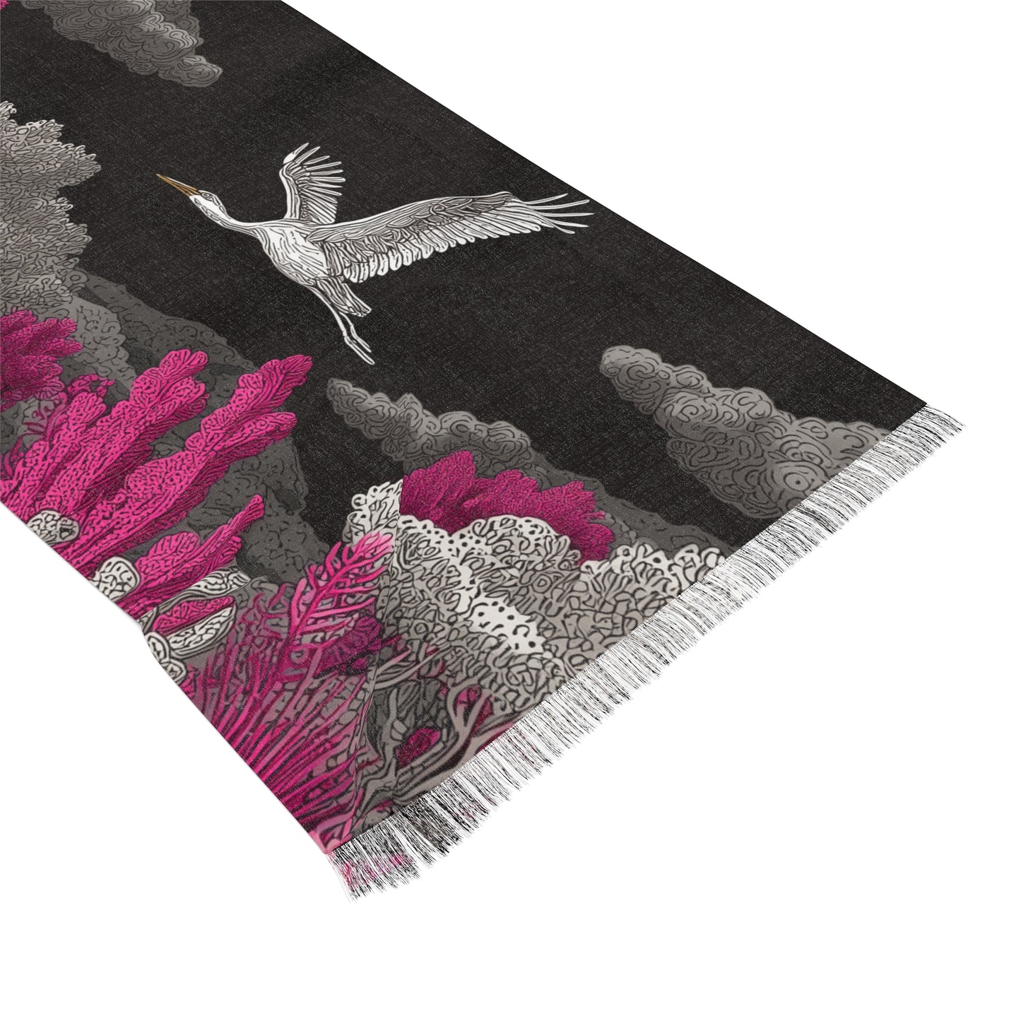 Elegant Nature-Inspired Light Scarf, Floral Scarf, Eco-Friendly Accessory, Gift for Her, Boho Scarf, Spring Fashion