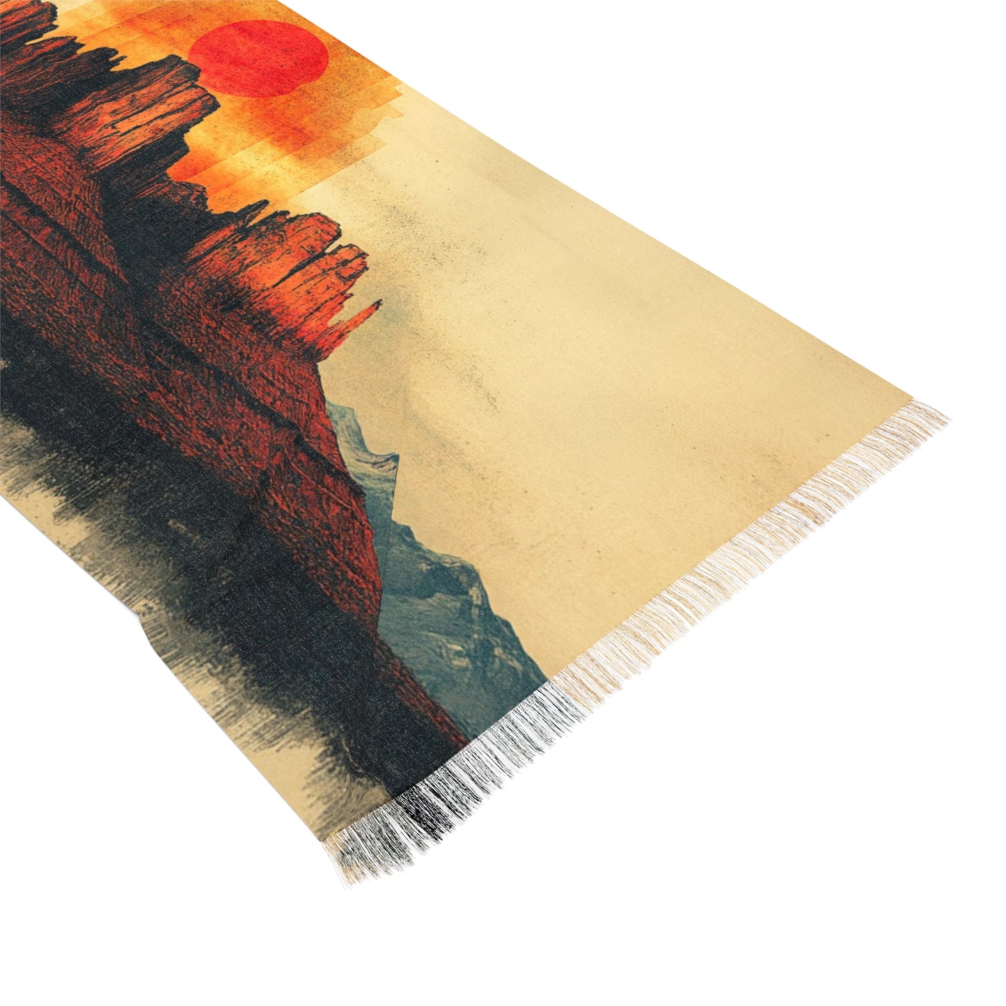 Desert Sunset Light Scarf | Bohemian Wrap, Summer Accessory, Beach Cover Up, Gift for Her, Travel Shawl