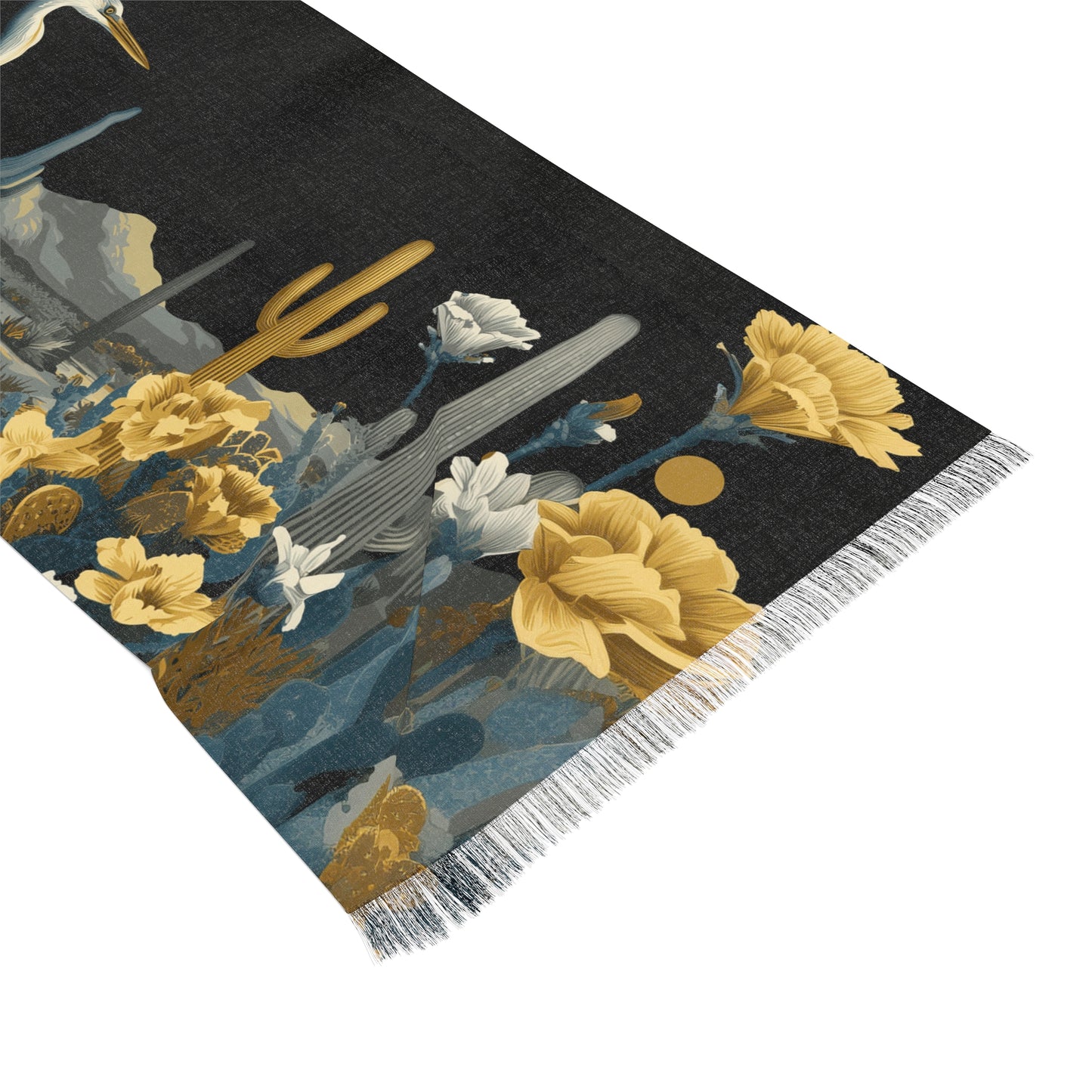 Elegant Desert Landscape Scarf | Lightweight Fashion Accessories, Boho Scarf, Nature-Inspired Style, Gift for Her, Spring/Summer Fashion