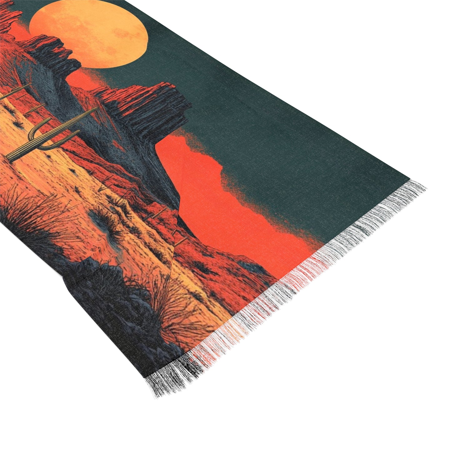 Desert Sunset Light Scarf, Boho Chic Accessory, Ideal for Festivals, Perfect Gift for Nature Lovers, Year-Round Fashion