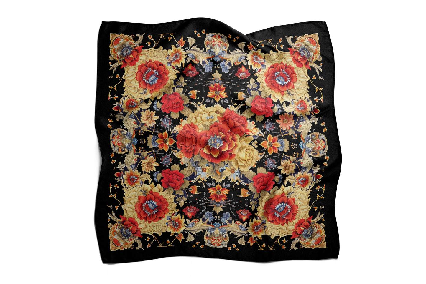 Royal Bloom Silk Scarf