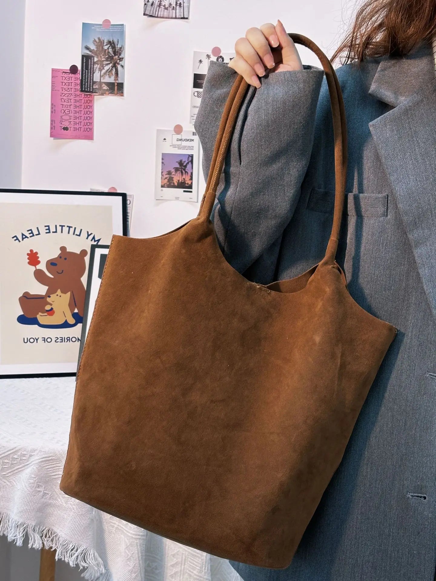 ★Mur★ Ette bag suede 3 colors 2024atte Designer fashion, Seoul-fully created | W Concept
