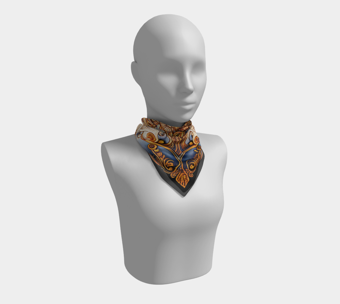 Golden Majesty Silk Scarf