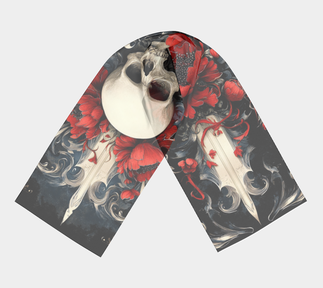 Crimson Bloom Skull