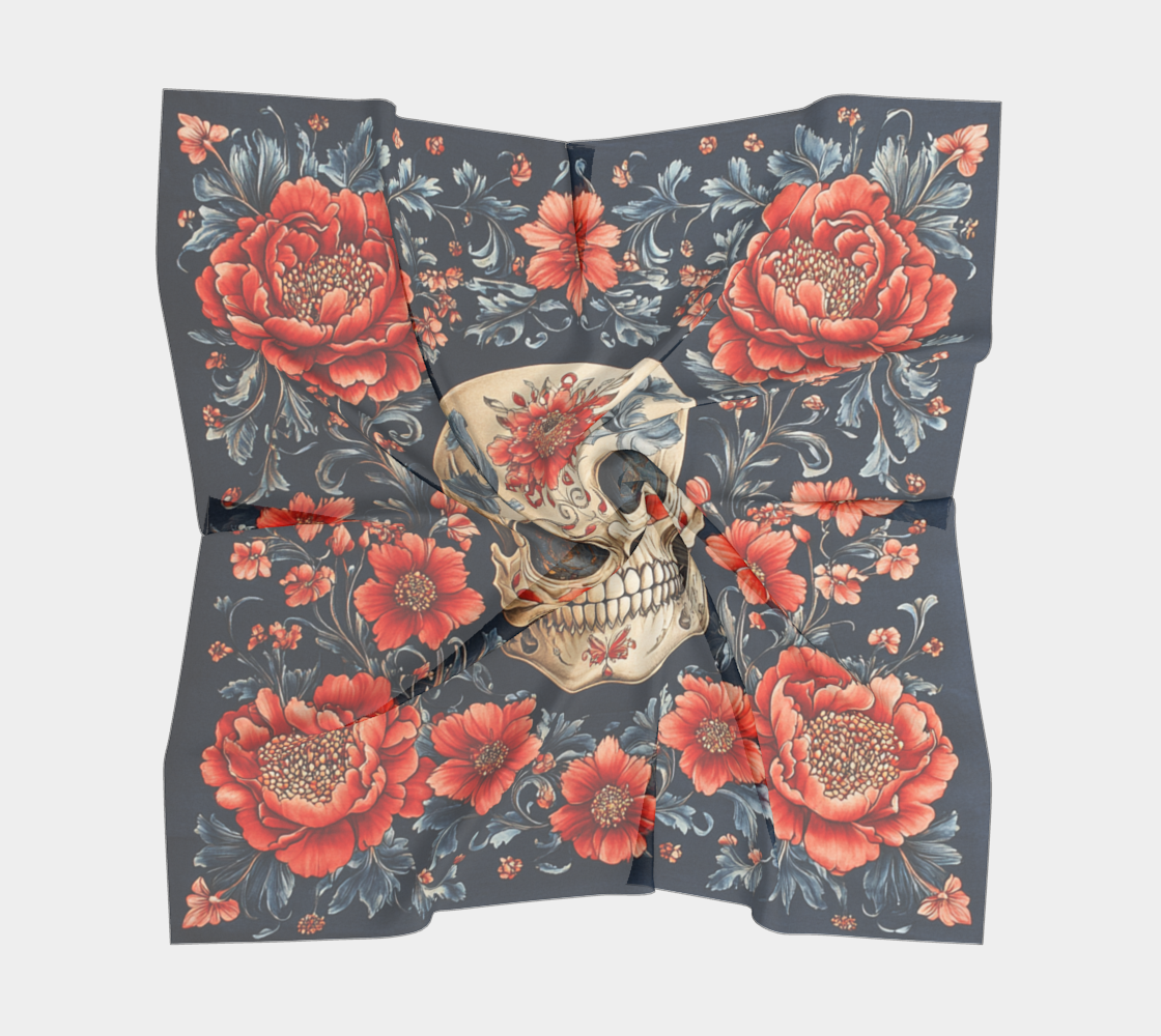 Eternal Bloom Scarf – Skull & Roses