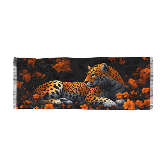 Wild Elegance Lightweight Scarf, Animal Print Shawl, Fashion Accessory, Gift for Her, Boho Style Scarf, Summer Wrap