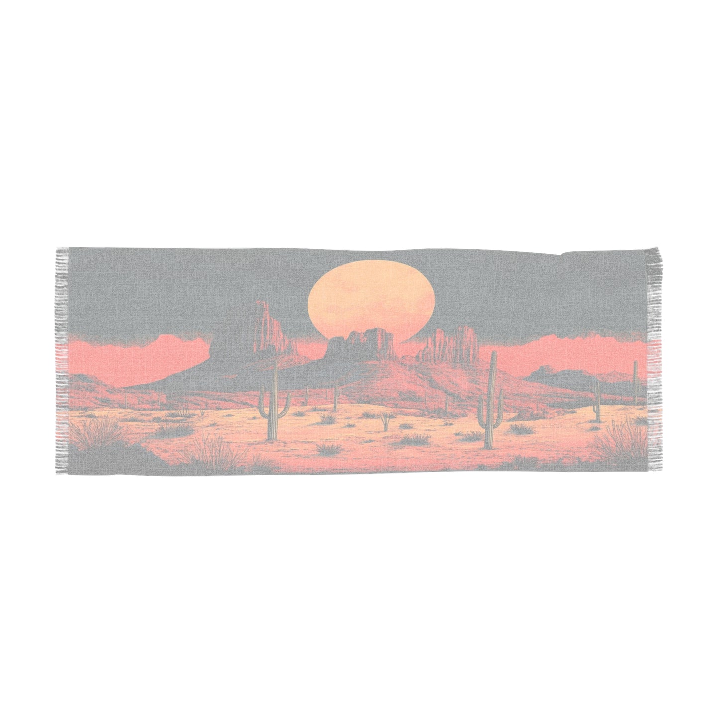 Desert Sunset Light Scarf, Boho Chic Accessory, Ideal for Festivals, Perfect Gift for Nature Lovers, Year-Round Fashion