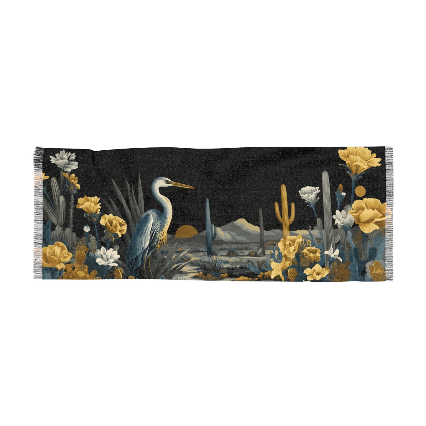 Elegant Desert Landscape Scarf | Lightweight Fashion Accessories, Boho Scarf, Nature-Inspired Style, Gift for Her, Spring/Summer Fashion