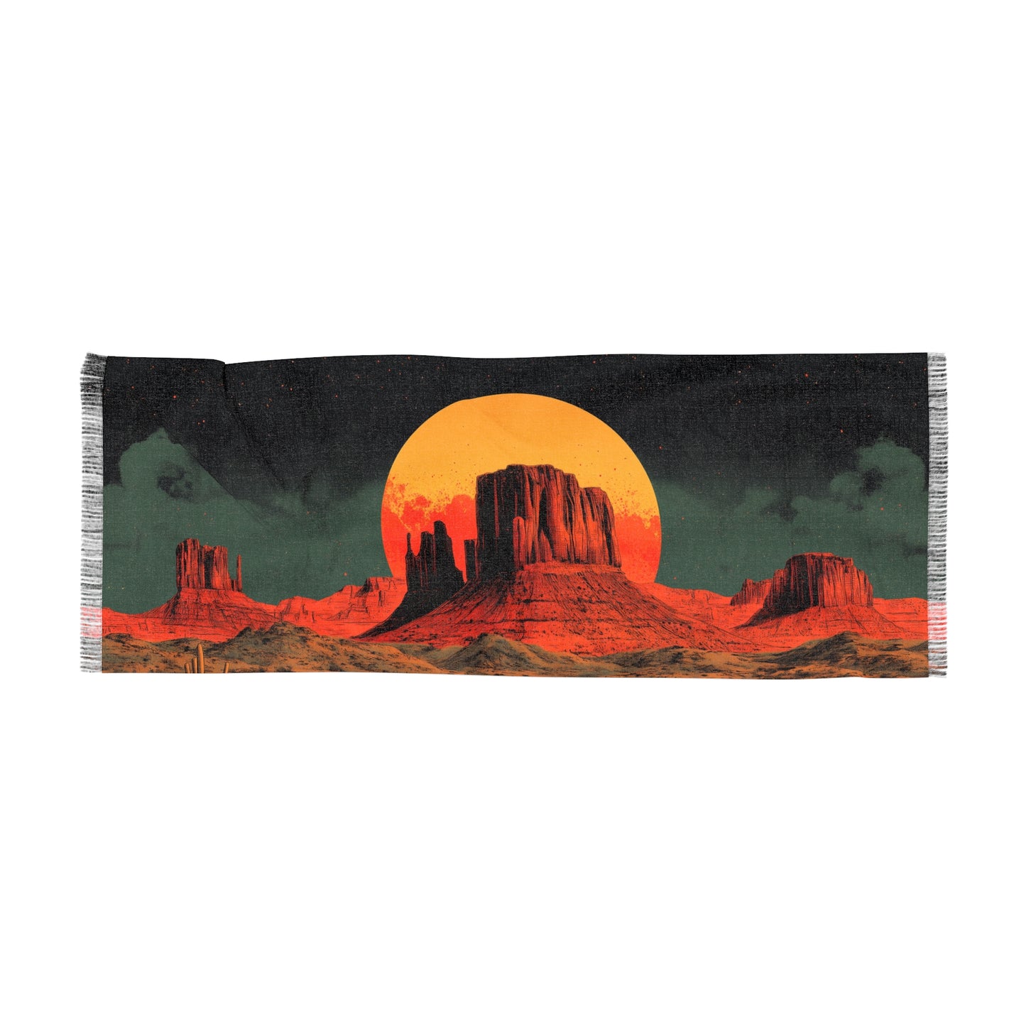 Desert Sunset Light Scarf – Bohemian Wrap for Fall, Travel Accessory, Gift for Her, Fashion Scarf, Beach Cover-up