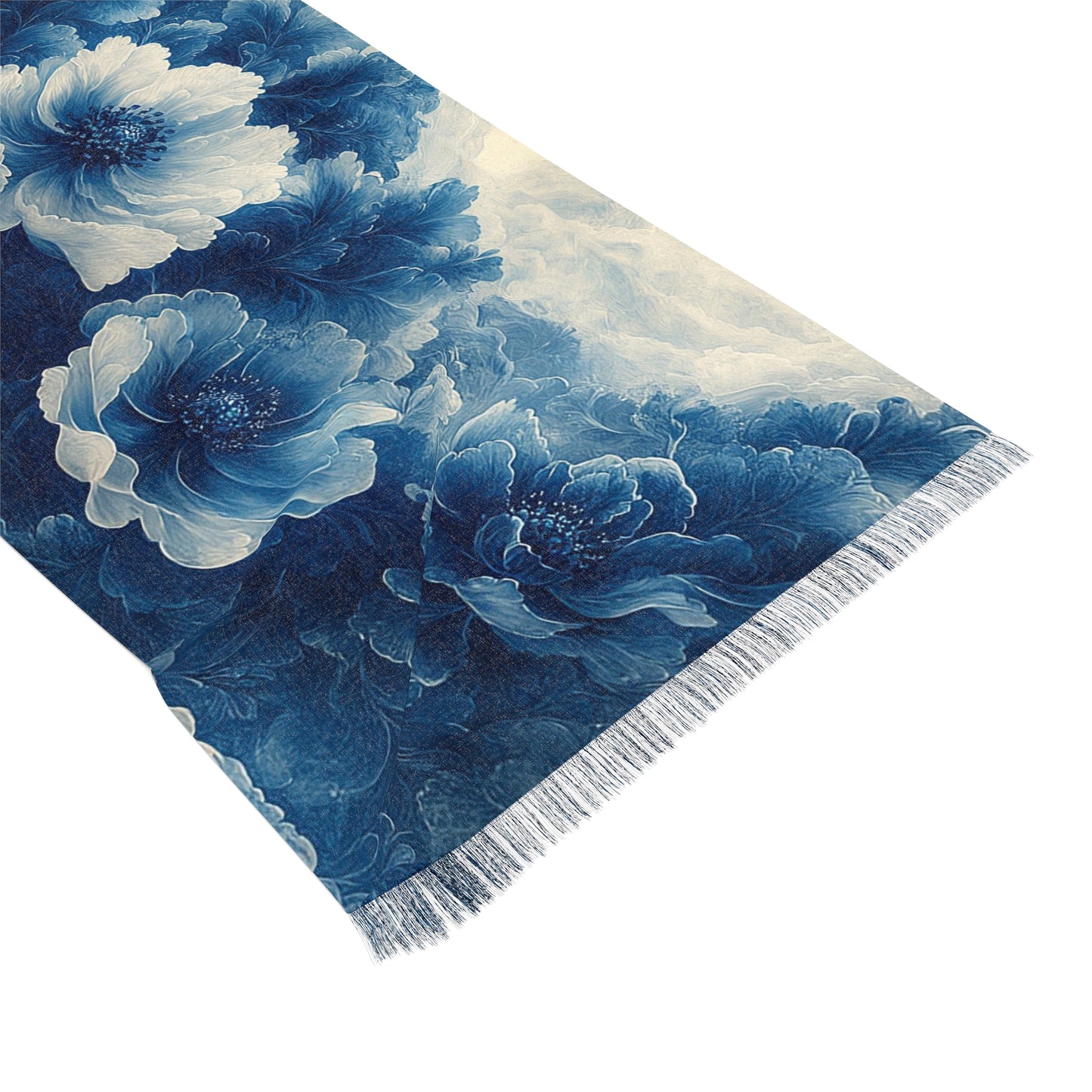 Floral Light Scarf, Elegant Summer Wrap, Boho Accessory, Gift for Her, Spring Fashion Must-Have