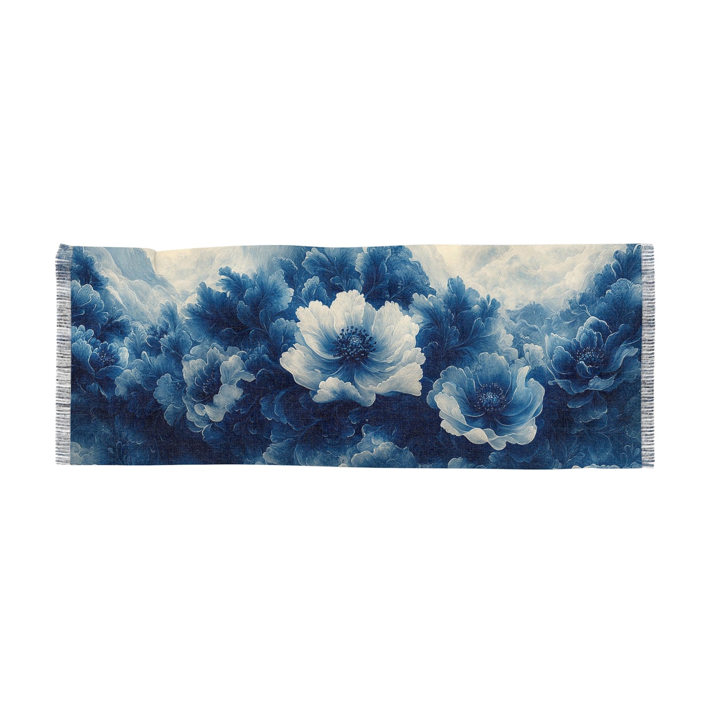 Floral Light Scarf, Elegant Summer Wrap, Boho Accessory, Gift for Her, Spring Fashion Must-Have