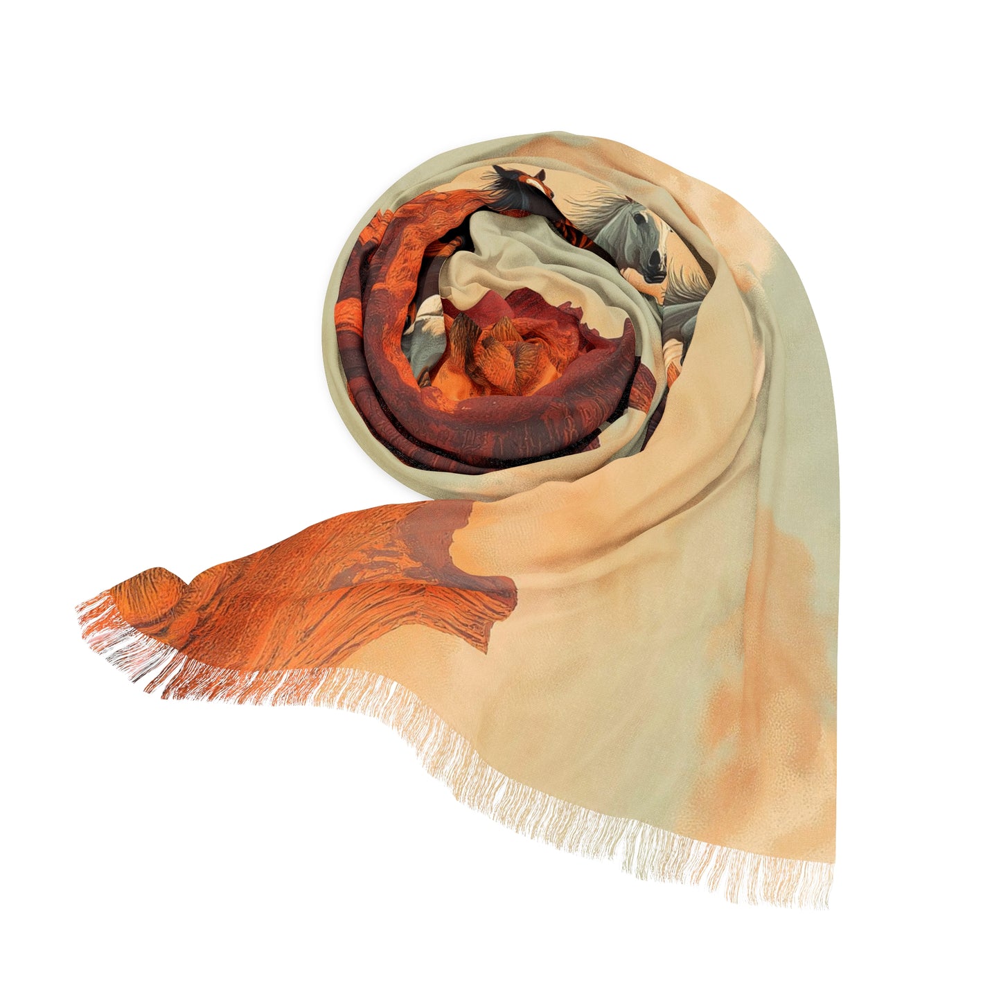 Sunset Mountain Light Scarf, Boho Accessories for Her, Travel Scarf, Summer Wrap, Beach Cover-up, Gift for Nature Lovers