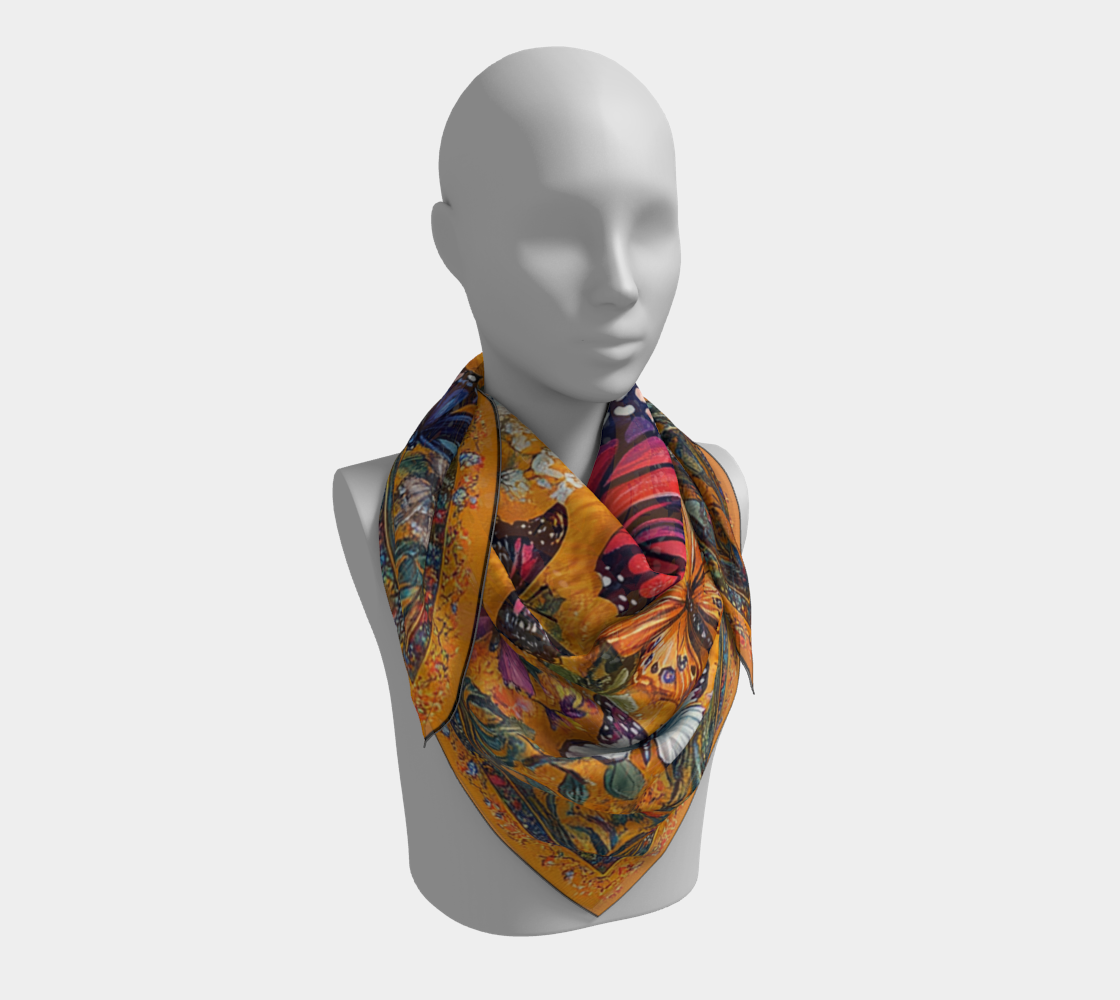 Butterflies Blossom Scarf