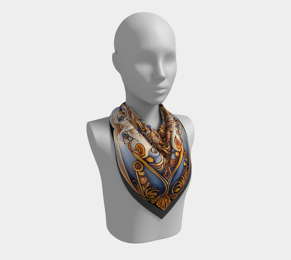 Golden Majesty Silk Scarf