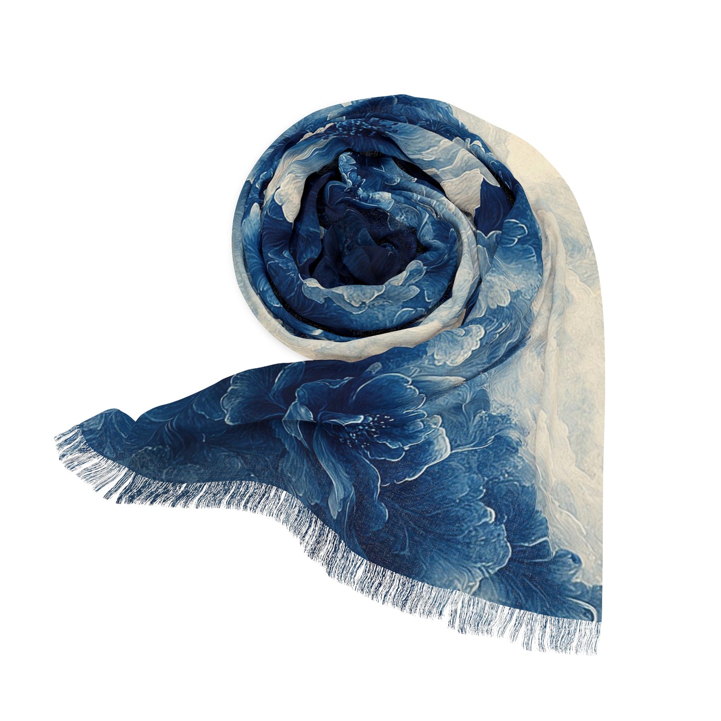 Floral Light Scarf, Elegant Summer Wrap, Boho Accessory, Gift for Her, Spring Fashion Must-Have