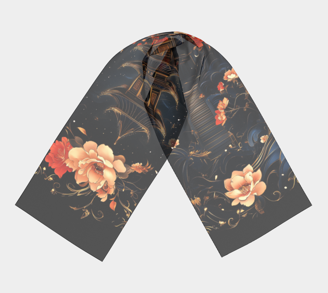 Midnight Pagoda Silk