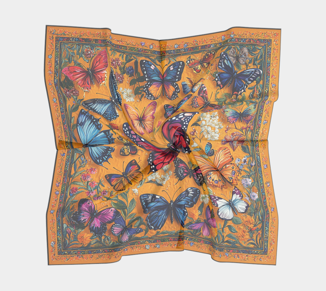 Butterflies Blossom Scarf