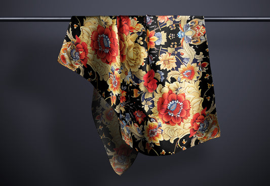 Royal Bloom Silk Scarf