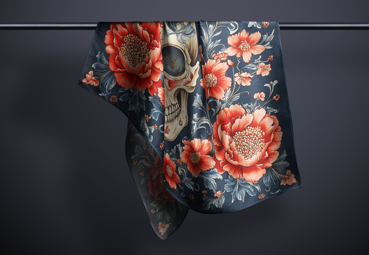 Eternal Bloom Scarf – Skull & Roses