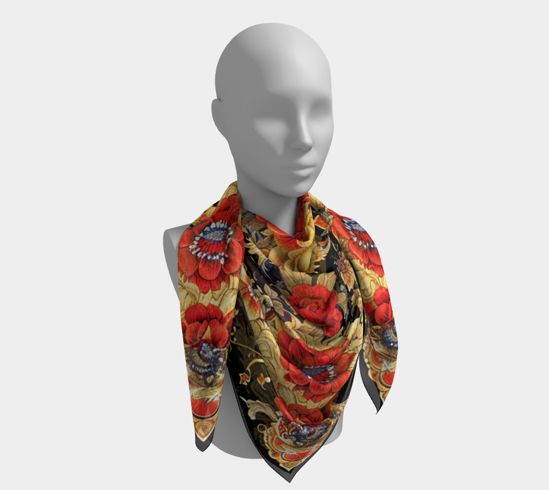 Royal Bloom Silk Scarf