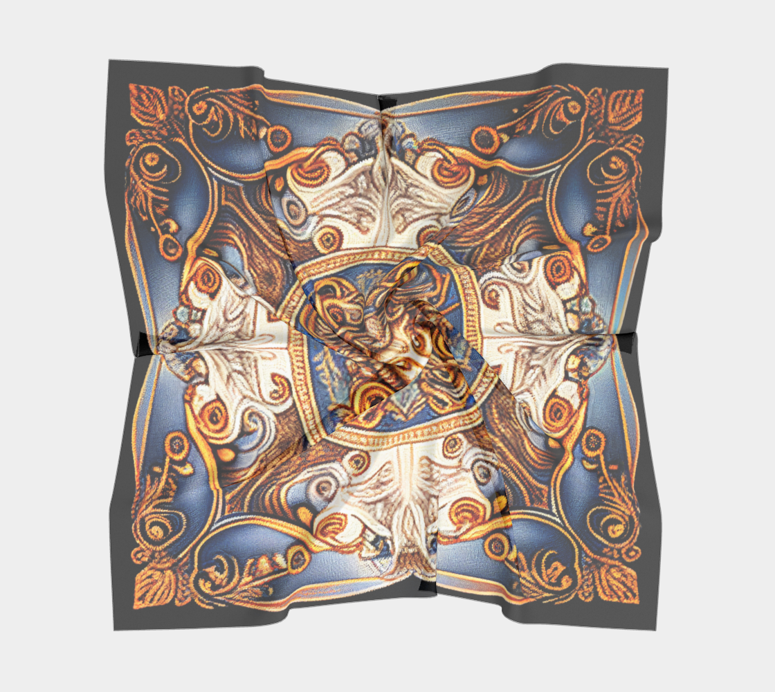 Golden Majesty Silk Scarf