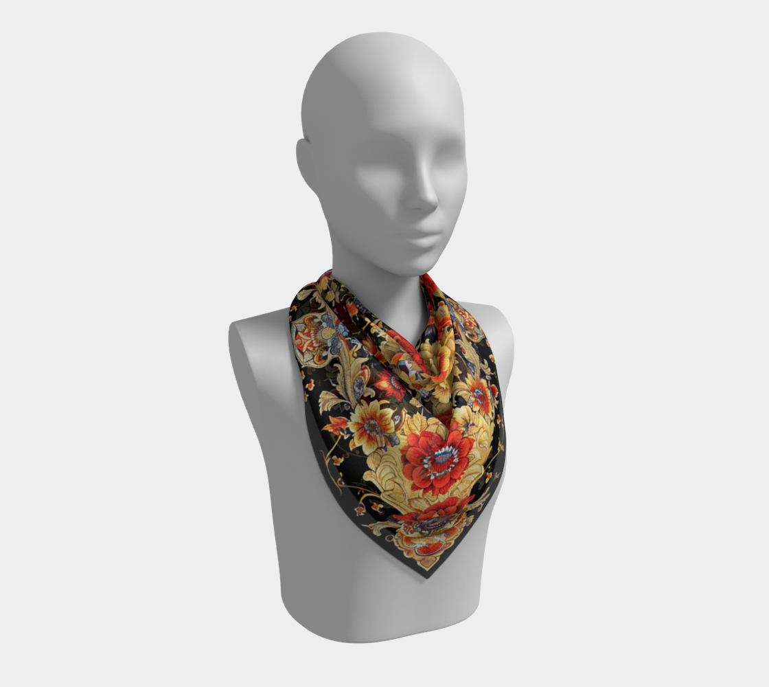 Royal Bloom Silk Scarf