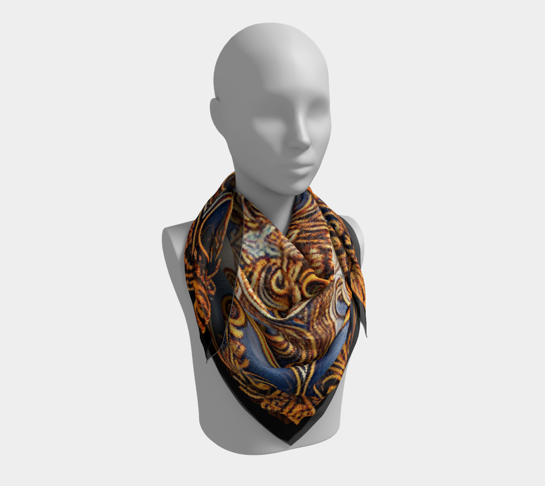 Golden Majesty Silk Scarf