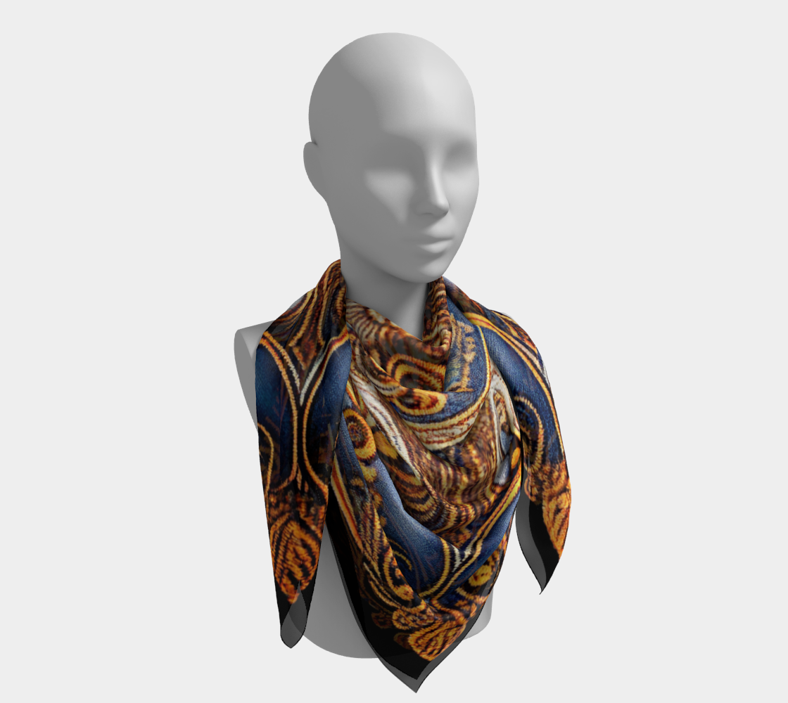 Golden Majesty Silk Scarf